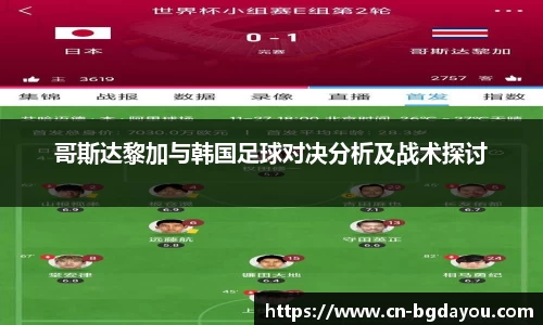 哥斯达黎加与韩国足球对决分析及战术探讨